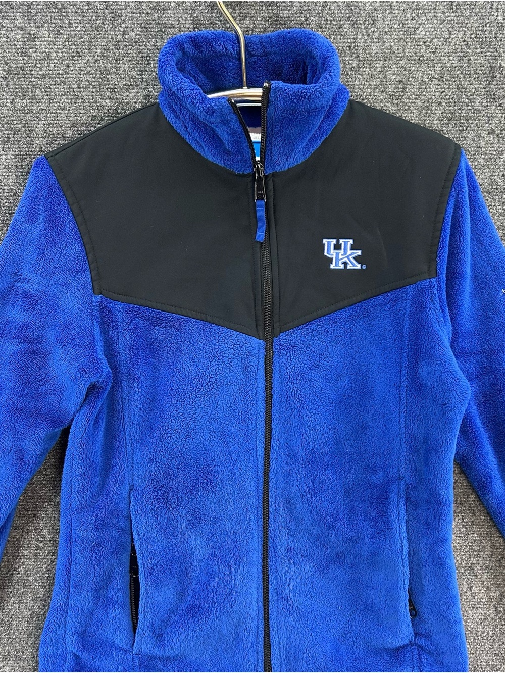 University Of Kentucky Wildcats Fleece Jacket Columbia Womens Small Blue Black